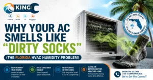 Why Your AC Smells Like “Dirty Socks” (The Florida HVAC Humidity Problem)