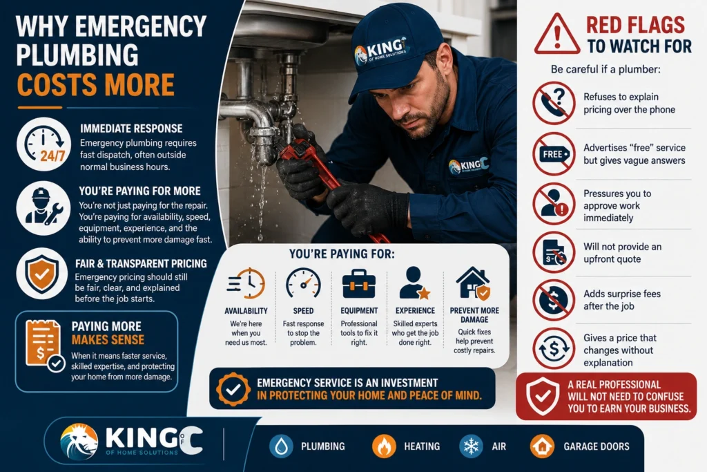 King Home Solutions Emergency Plumbing Costs