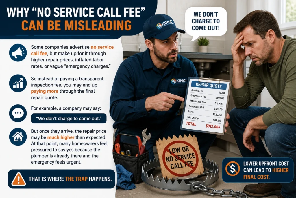 King Home Solutions No Service Call Fee Trap