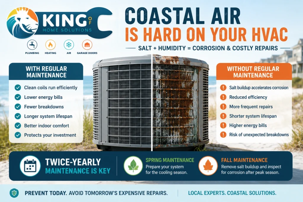 King of Home Solutions Coastal HVAC Infographic