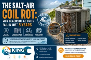 The Salt-Air “Coil Rot”: Why Beachside AC Units Fail in Just 5 Years