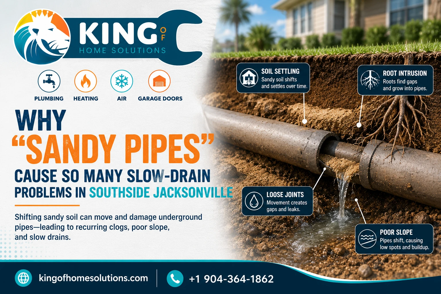 why sandy pipes cause so many slow drain