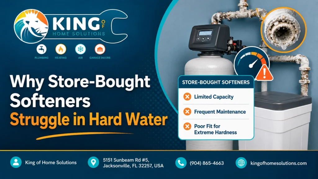why store-bought softeners struggle in hard water