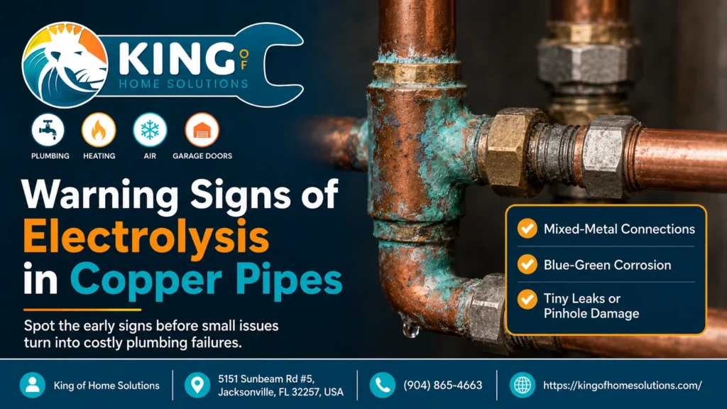 warning signs of electrolysis in copper pipes
