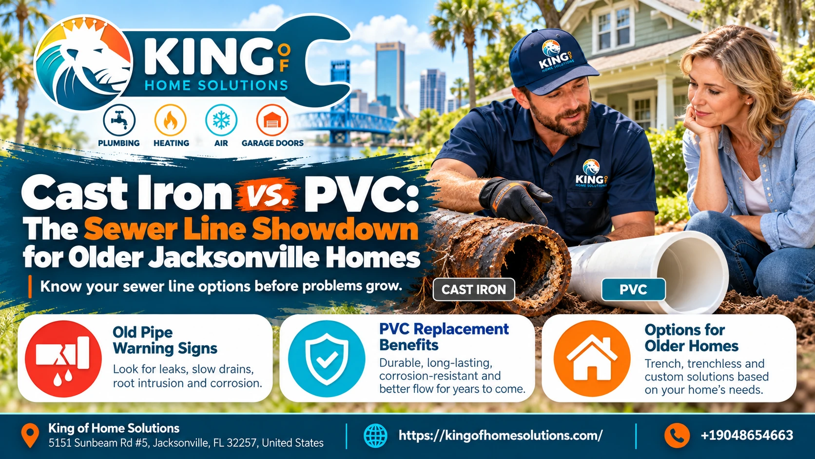 Cast Iron vs. PVC: The Sewer Line Showdown