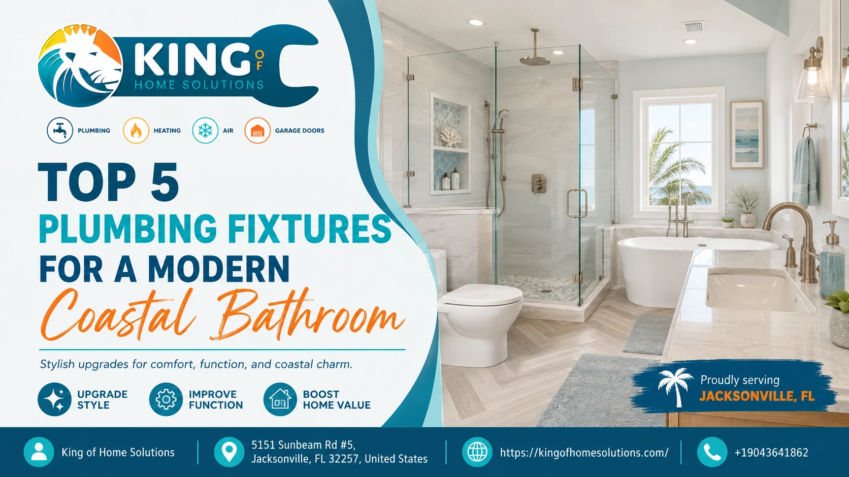 Top 5 Plumbing Fixtures for a Modern Coastal Bathroom