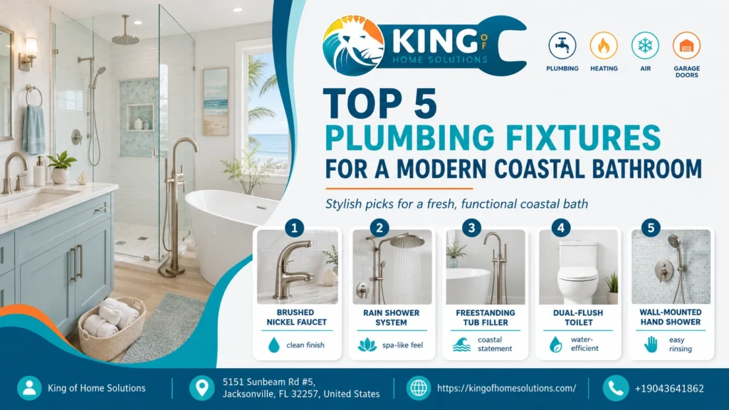 plumbing fixtures for a modern coastal bathroom