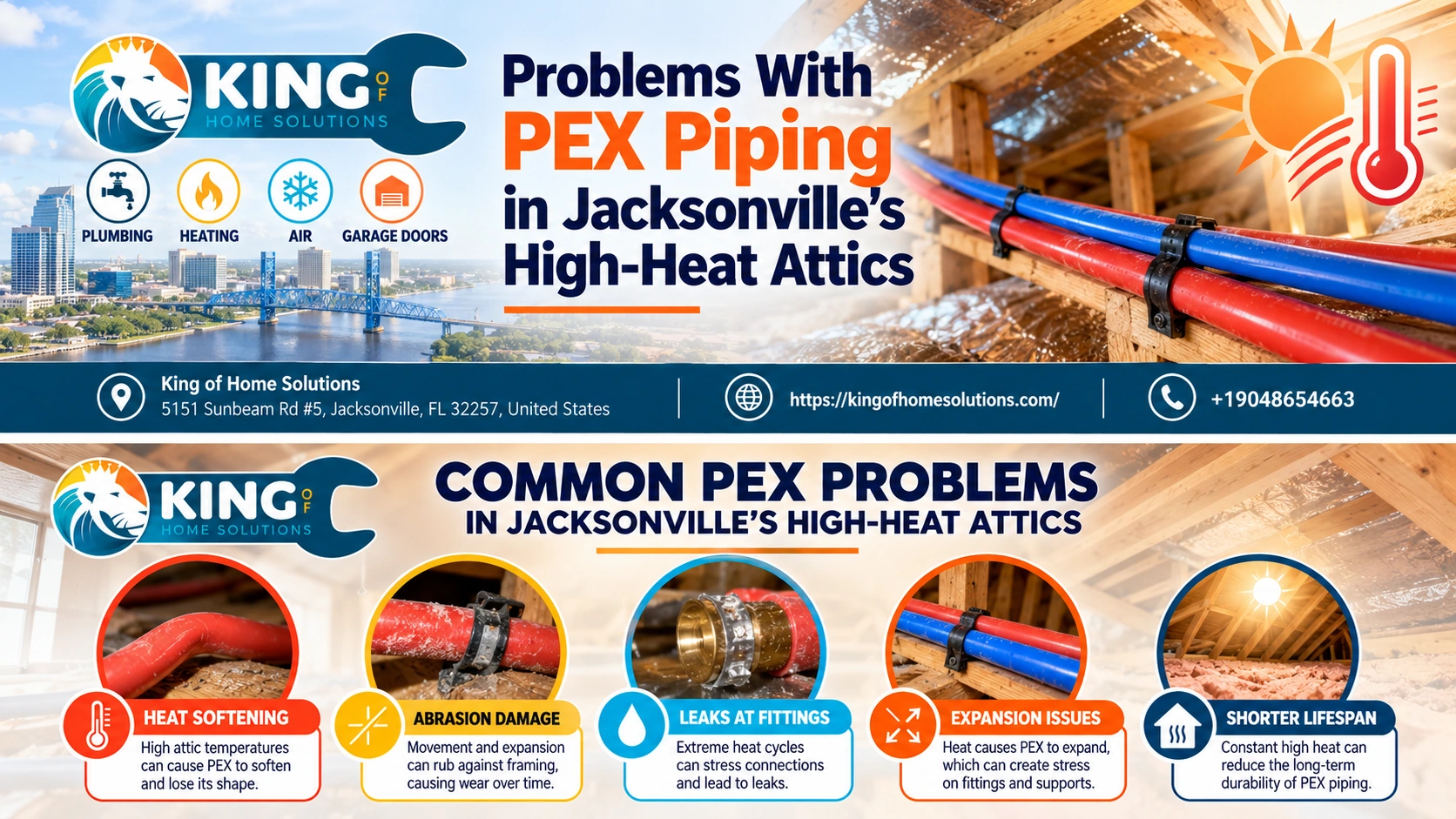 PEX Piping Problems in Jacksonville’s Hot Attics