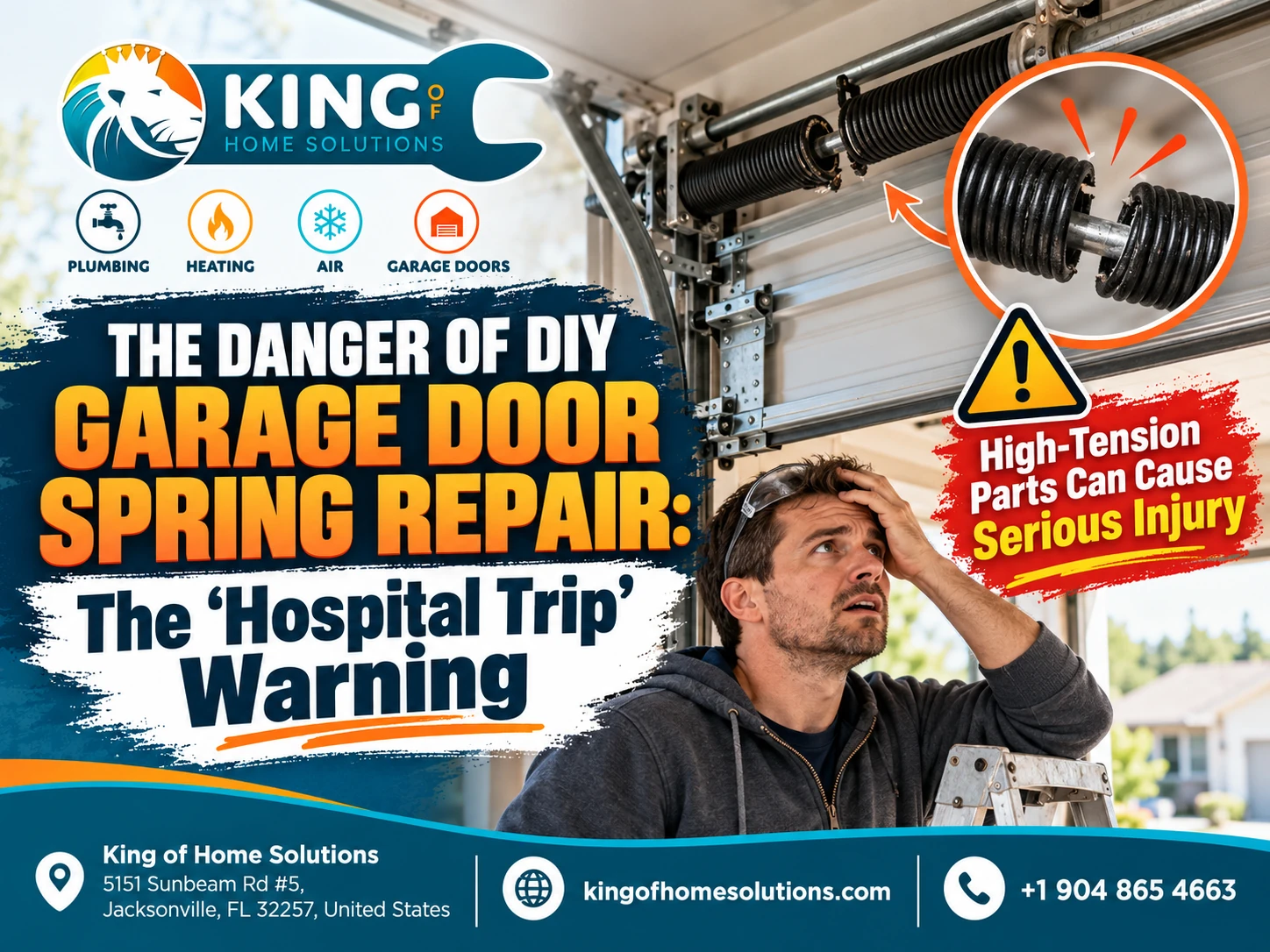 the danger of diy garage door spring repair