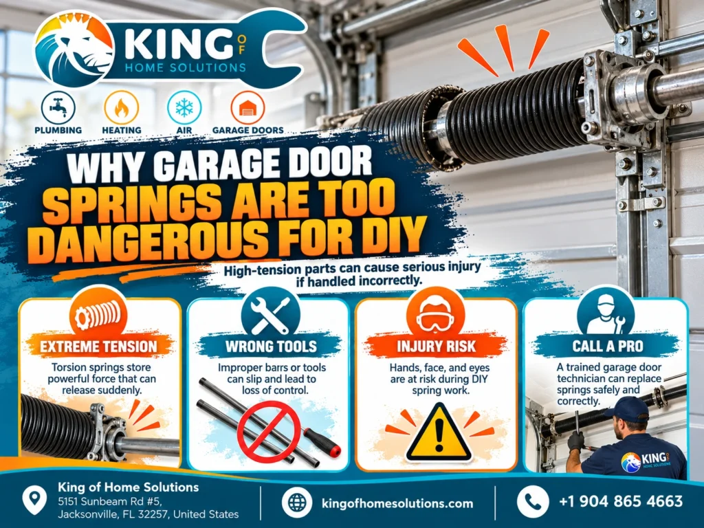 why garage door springs are  too dangerous for diy