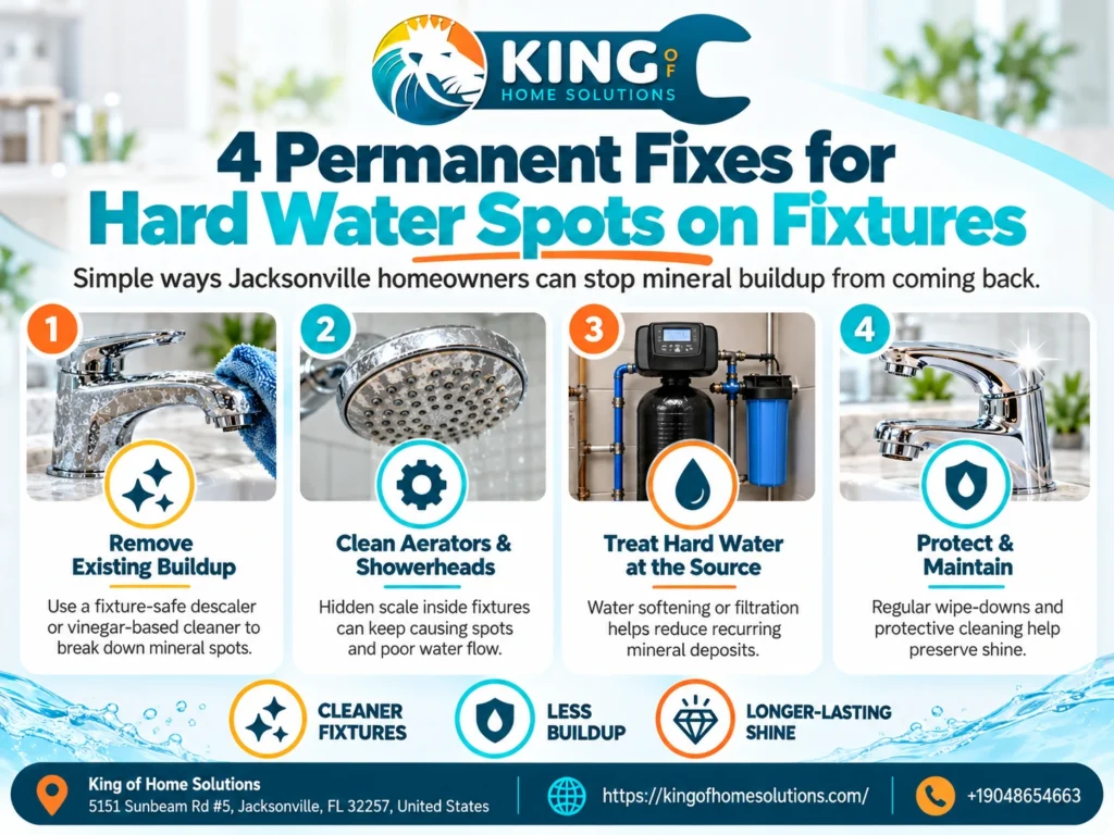  4 permanent fixes for hard water spots on fixtures