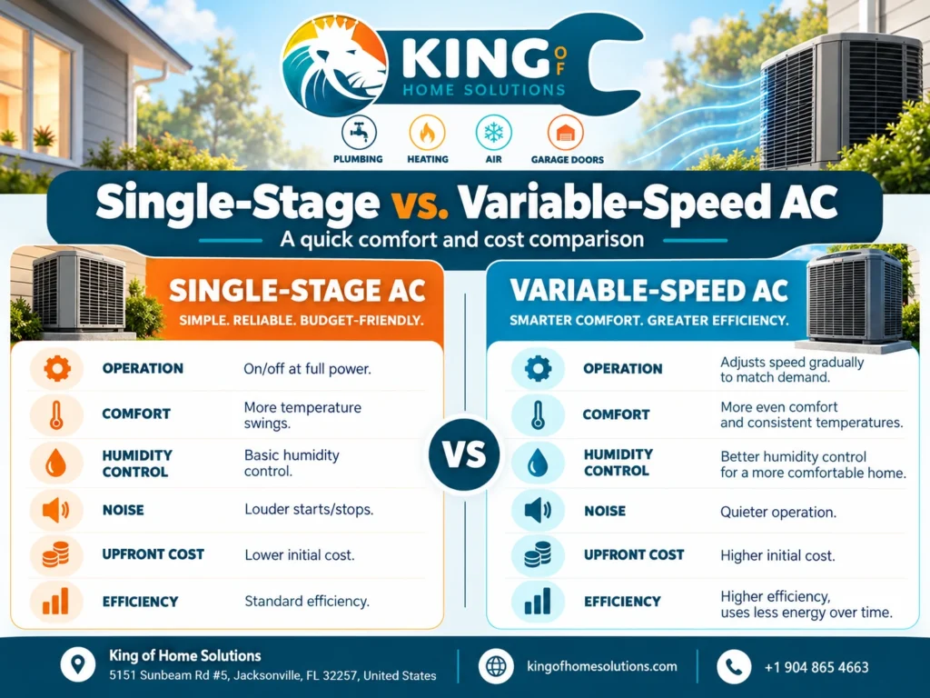 Single-Stage vs. Variable-Speed AC a quick comfort and cost comparison